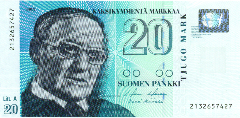 20 Markkaa 1993 Litt.A 2132657427